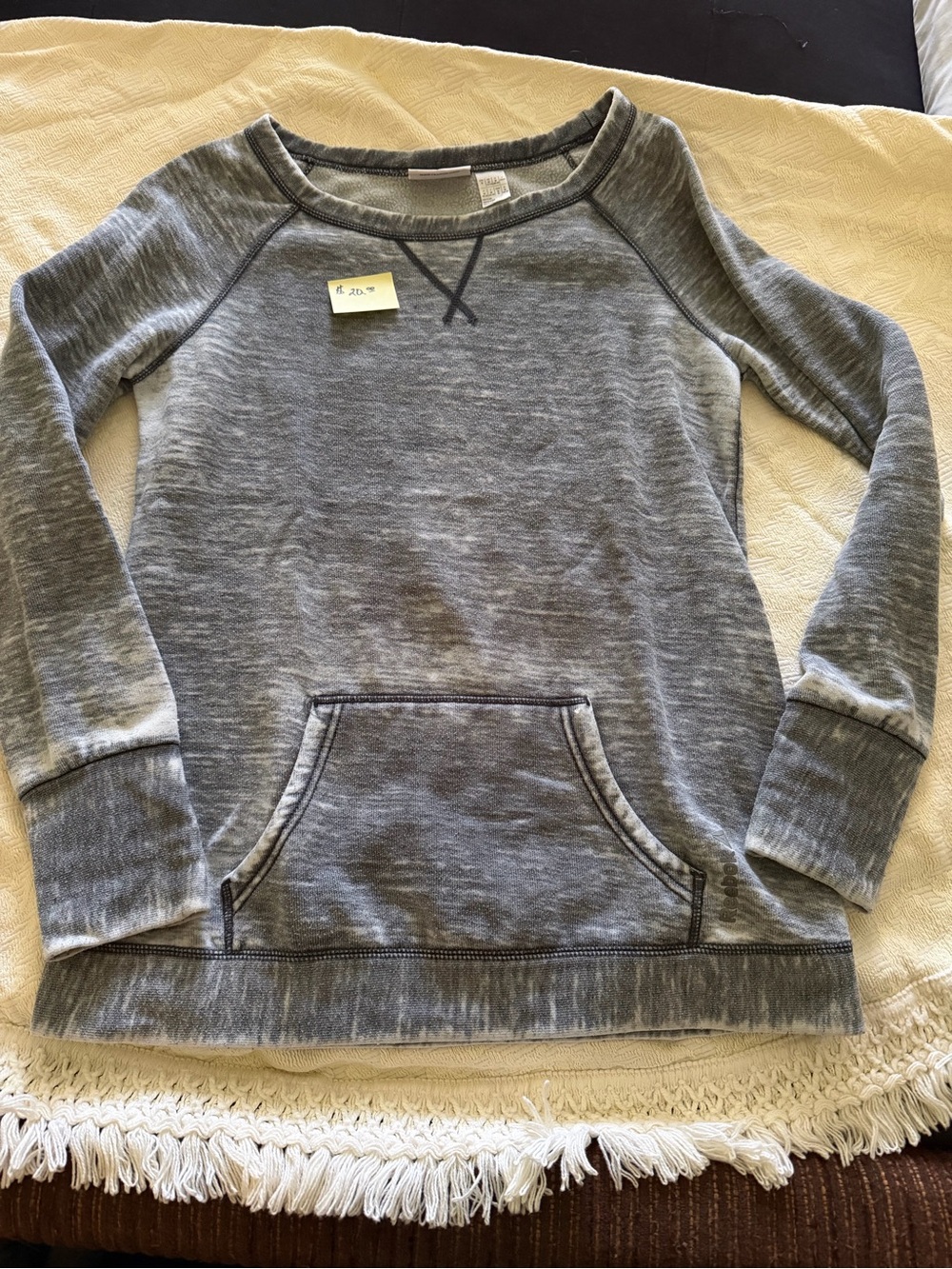 Reebok Gray Marled Crewneck Sweatshirt